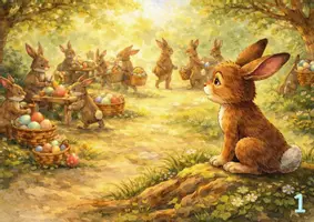 Vorschau - Präsentationen/Tafelbilder - Kamishibai-Geschichte Ostern "Osterhase oder nicht?" für die Kita - Seite 3