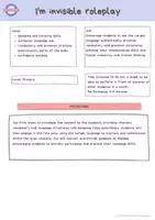 Vista previa - Hojas de trabajo - I'm invisible Role Play for English Primary - página 1
