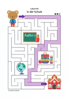 Vorschau - Arbeitsblätter - Labyrinth: In der Schule (1. & 2. Klasse) - Seite 2