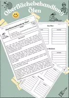 Vorschau - Arbeitsblätter - Oberflächenbehandlung von Holz - Ölen - Deckblatt