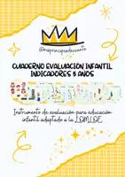 Vista previa - Evaluación - Indicadores evaluación LOMLOE 5 años @misprincipesdecuento - Portada
