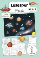 Vorschau - Arbeitsblätter - Lesespurgeschichte Weltall - Deckblatt