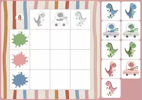 Aperçu - Apprentissages en autonomie - 16.🦕Tableaux Double-Entrées Couleurs et Formes -Dinos 2026 - Page 1