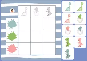Aperçu - Apprentissages en autonomie - 16.🦕Tableaux Double-Entrées Couleurs et Formes -Dinos 2026 - Page 2