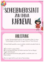 Vorschau - Stationenlernen - Schreibwerkstatt Fasching - Inspiration für kreative Texte - Seite 3