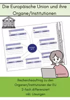 Vorschau - Arbeitsblätter - Die Europäische Union - Die Organe/Institutionen - Deckblatt