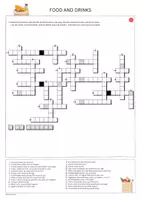 Vorschau - Arbeitsblätter - Kreuzworträtsel Englisch: Crossword Food and Drinks (3 Versionen) - Seite 1