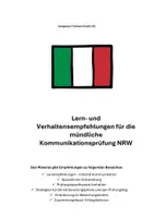 Vorschau - Merkblätter - Italienisch Lern-Vorbereitung mündliche Prüfung NRW 🇮🇹 - Deckblatt