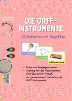 Vorschau - Poster - Orff-Instrumente Aushang Bildkarten Beschriftung Einstieg - Deckblatt