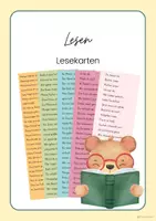 Vorschau - Fördermaterial/Inklusion - Lesekarten für Klasse 2 - Deckblatt