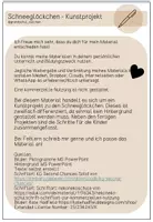 Vorschau - Bildkarten - Schneeglöckchen Kunstprojekt differenziert (Kl. 2-4) - Seite 1