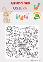 Vorschau - Mal- und Bastelvorlagen - Ausmalbild Ostern - Deckblatt