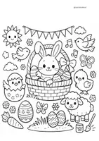 Vorschau - Mal- und Bastelvorlagen - Ausmalbild Ostern - Seite 1