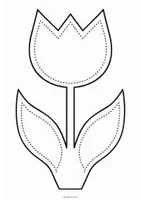 Vorschau - Mal- und Bastelvorlagen - Blumen Vorlage - Transparentpapier - Fensterdeko - Seite 1