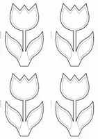 Vorschau - Mal- und Bastelvorlagen - Blumen Vorlage - Transparentpapier - Fensterdeko - Seite 3