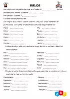 Vista previa - Hojas de trabajo - Tema 6: Sufijos, verbos acabados en -ger y -gir, el verbo - página 1