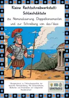 Vorschau - Stundenentwürfe - Kleine Rechtschreibwerkstatt: Römische Schleichdiktate zur deutschen Rechtschreibung - Deckblatt