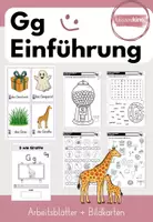 Vorschau - Arbeitsblätter - Gg ARBEITSBLÄTTER + BILDKARTEN: Buchstabe/Laut Einführung - Deckblatt