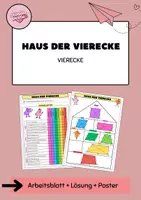 Vorschau - Arbeitsblätter - Poster und Aufgaben zu Haus der Vierecke - Deckblatt