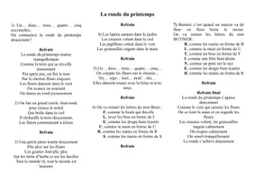 Aperçu - Fiches - La ronde du printemps (comptine dansée maternelle, CP, inclusion) - Page 1
