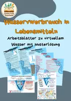 Vorschau - Stundenentwürfe - Virtuelles Wasser in Lebensmitteln - Deckblatt