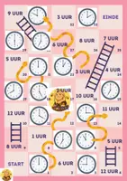 Voorbeeld - Spelbord klok: het uur - Pagina 1