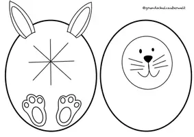 Vorschau - Mal- und Bastelvorlagen - Osterhase im Ei - Kunst zu Ostern - Seite 2