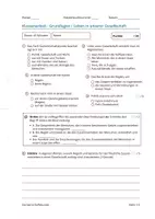 Vorschau - Klassenarbeiten - Klassenarbeit Leben in unserer Gesellschaft 2.Version - Deckblatt