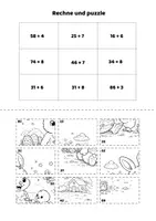 Vorschau - Arbeitsblätter - Mathe Ostern Klasse 2 – Addition & Subtraktion bis 100 Puzzles - Seite 3