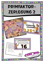 Vorschau - Aufgabenkarten - Primfaktorzerlegung 2 - Aufgabenkarten + Lösung - Deckblatt