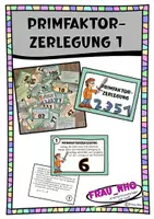 Vorschau - Aufgabenkarten - Primfaktorzerlegung 1 - Aufgabenkarten + Lösung - Deckblatt