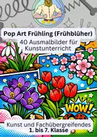 Vorschau - Mal- und Bastelvorlagen - Pop Art Frühling – Frühblüher 40 Ausmalbilder - Deckblatt