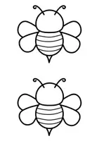 Vorschau - Mal- und Bastelvorlagen - Ausmalbilder Bienen und Blumen Fensterdeko - Seite 2