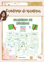 Vista previa - Hojas de trabajo - Cuaderno de números - Unidades, decenas y centenas - Portada