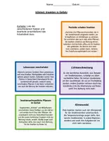 Vorschau - Arbeitsblätter - Infotext Insekten in Gefahr und Arbeitsblatt - Deckblatt