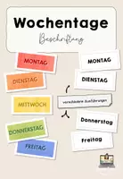 Vorschau - Anderer Materialtyp - Beschriftung | Wochentage - Deckblatt