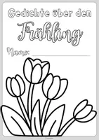Vorschau - Arbeitsblätter - Lyrik im Frühling - Gedichte über den Frühling - unterschiedliche Aufgaben zu Inhalt, Wortfelder, Reimwörter, Reimschema, Vers, Strophe - Seite 1