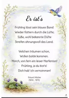 Vorschau - Arbeitsblätter - "Er ist's" Gedicht Frühling Eduard Mörike Bildmaterial Stationenarbeit DaZ - Seite 1
