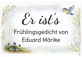 Vorschau - Arbeitsblätter - "Er ist's" Gedicht Frühling Eduard Mörike Bildmaterial Stationenarbeit DaZ - Seite 2