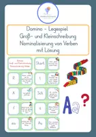Vorschau - Spiele - Rechtschreibung: Domino Spiel Nominalisierung Verben - Groß- und Kleinschreibung - Deckblatt