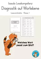 Vorschau - Arbeitsblätter - Leseverständnis Leseförderung basale Lesekompetenz Diagnostik Lesetest - Deckblatt