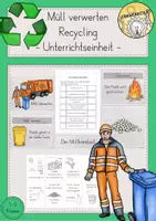 Vorschau - Stundenentwürfe - Müll verwerten Recycling Müllkreislauf Unterrichtseinheit - Deckblatt