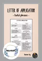 Vorschau - Arbeitsblätter - Letter of Application - useful phrases - language support - Bewerbungsschreiben - Deckblatt