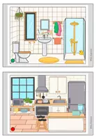 Vorschau - Spiele - Wohnen mit Zimmer im Haus - Fliegenklatschenspiel DaZ DaF Sprachförderung - Seite 3