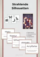 Vorschau - Mal- und Bastelvorlagen - Strahlende Silhouetten - aus Tonkarton & Acrylfarbe - Deckblatt