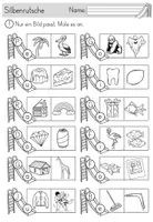 Vorschau - Unterrichtsreihen - Silbenrutsche - Erstes Lesen - Übungen - Arbeitsblätter - Mix - Seite 3
