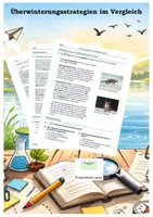 Vorschau - Arbeitsblätter - Tiere im Winter - Winterschlaf, Winterstarre und Winterruhe im Vergleich - Deckblatt