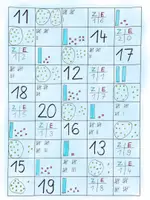 Vorschau - Arbeitsblätter - Mengenverständnis 11-20 (Legekarten) - Seite 1