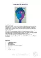 Vorschau - Mal- und Bastelvorlagen - Kunst Picasso, Gesichter zeichnen, Künstler in der Grundschule - Seite 3
