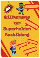 Vorschau - Stundenentwürfe - Ausbildung zum Superhelden - Einsatz im Kunst- und Sportunterricht - Deckblatt